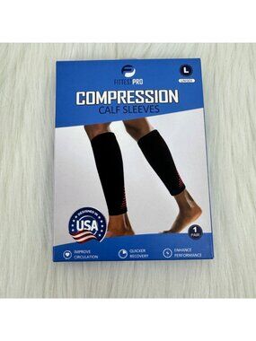 Unisex Fittest Pro Calf Compression Leg Sleeves Support Sports Recovery Pair